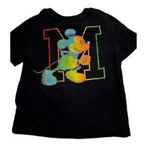 Gap Disney Mickey rainbow neon‎ t shirt tee size 3t